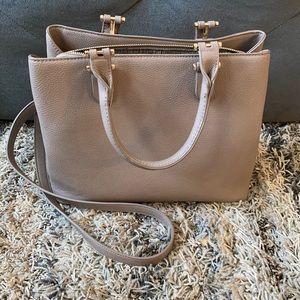 Large beige/gray Mistique purse/handbag NWOT